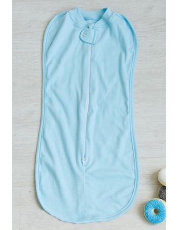 Детская пеленка-кокон трикотажная, Light Blue