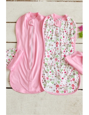 Комплект пеленок-коконов для новорожденных, Flowers