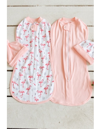 Комплект пеленок-коконов для новорожденных, Flamingo