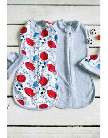 Комплект пеленок-коконов для новорожденных, Football