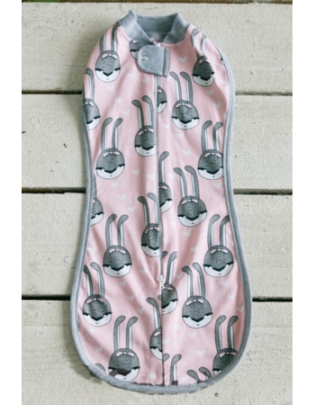 Пеленка-кокон для новорожденных трикотажная, Pink Rabbit