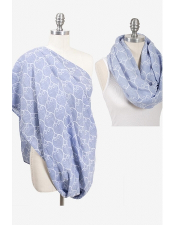 Накидка для кормления - милкснуд муслиновый Bebe Au Lait, Porta