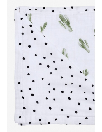 Муслиновое одеяло с бамбуком Bebe au Lait, цвет Saguaro and Dottie