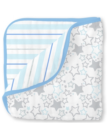 Одеяло из муслина SwaddleDesigns, цвет Starshine Shimmer Blue