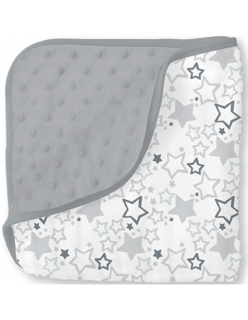 Одеяло из муслина с флисом SwaddleDesigns Snuggle Blanket, Starshine Shimmer Sterling