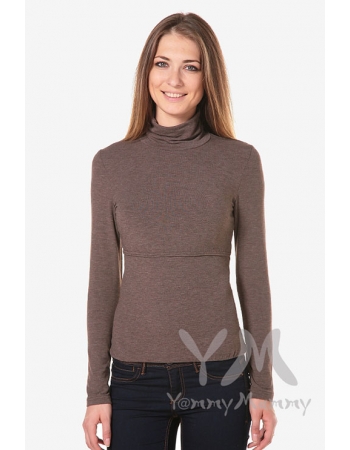 Бадлон прямого силуэта для кормящих и беременных, цвет мускат меланж