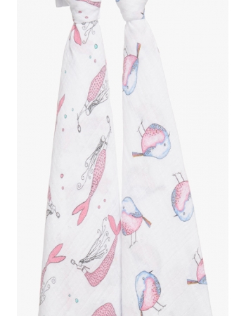 Муслиновые пеленки для новорожденных Aden Anais, большие, набор 2, Benita Bird