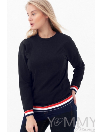 Джемпер для кормящих и беременных, темно-синий