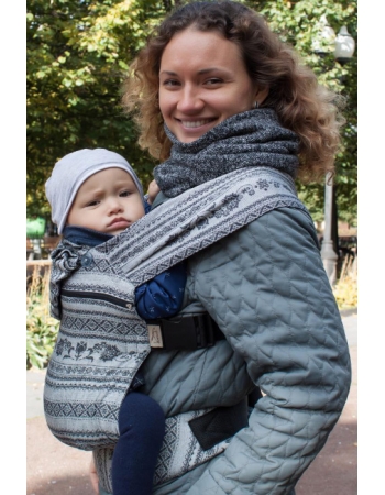 Эрго рюкзак шарфовый с бамбуком Карауш растущий, Elegance