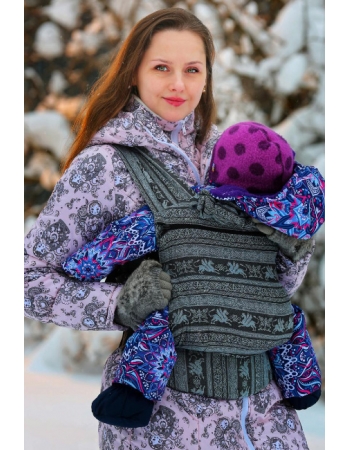 Эрго-рюкзак шарфовый с бамбуком Карауш растущий, Grass