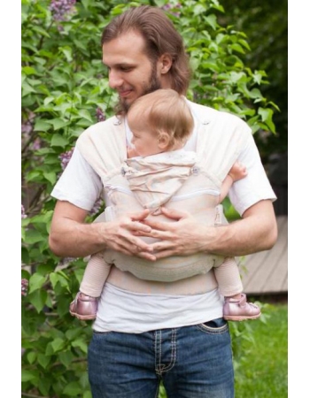 Эрго рюкзак шарфовый с бамбуком Karaush растущий, Peach