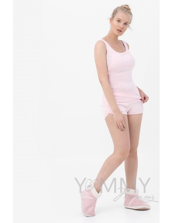 Пижама для кормящих и беременных в полоску, цвет белый/розовый
