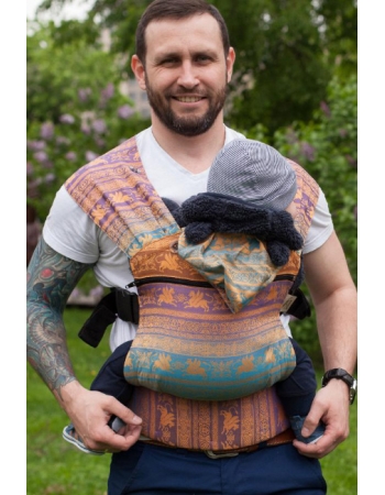 Эрго-рюкзак Karaush шарфовый с бамбуком растущий, Rainbow Opal