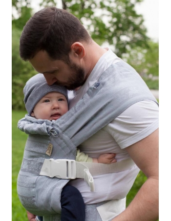 Эрго-рюкзак Карауш шарфовый с бамбуком растущий, Steel