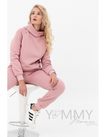 Костюм для кормящих и беременных утепленный, пудровый