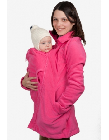 Флисовая слингокуртка и куртка для беременных, розовый