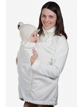 Флисовая слингокуртка и куртка для беременных, молочный