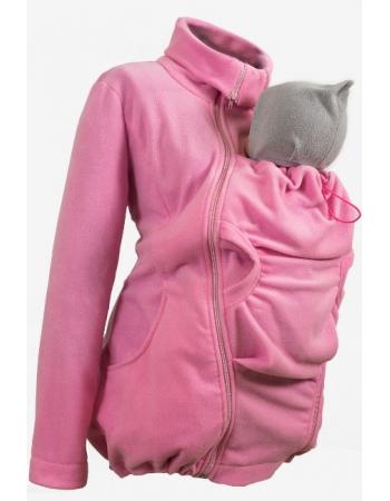Флисовая слингокуртка и куртка для беременных, розовый