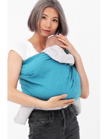 Слинг с кольцами YM, бирюза/серый