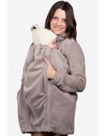 Флисовая слингокуртка и куртка для беременных, дымчатый