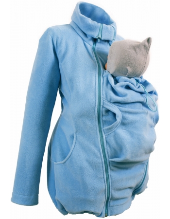 Флисовая слингокуртка и куртка для беременных, голубой