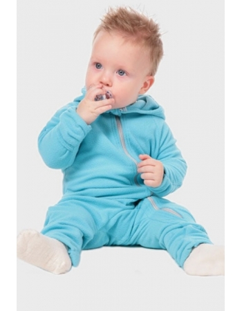 Флисовая поддева (флисовый комбинезон), бирюзовый