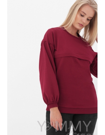 Джемпер для кормящих и беременных, марсала