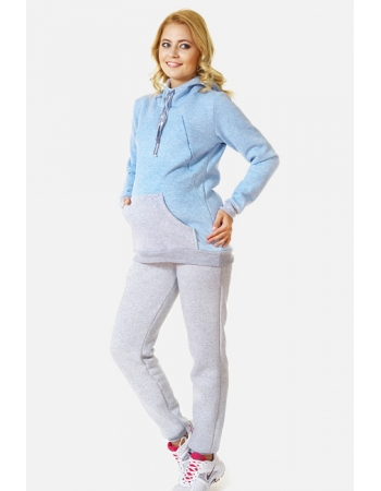Костюм для кормящих и беременных утепленный Deya, цвет голубой