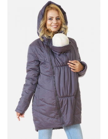 Слингокуртка зимняя Britney 2в1, серо-голубой