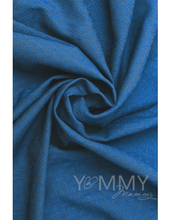 Слинг-шарф алмазного плетения YM, цвет васильковый/темно-серый