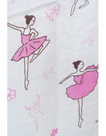Муслиновая пеленка для новорожденных с бамбуком Diva большая, Ballerina