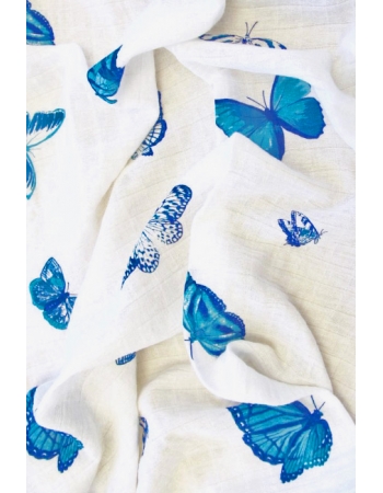 Муслиновая пеленка для новорожденных с бамбуком Diva большая, Butterfly