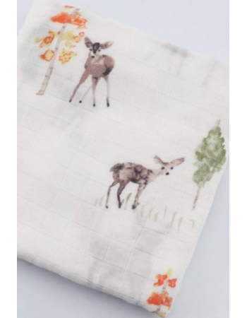 Муслиновая пеленка для новорожденных с бамбуком Diva большая, Deer