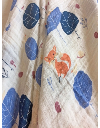 Муслиновая пеленка для новорожденных Diva большая, Fox Cotton