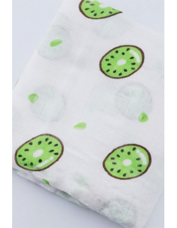 Муслиновая пеленка для новорожденных с бамбуком Diva большая, Kiwi