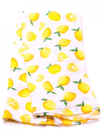 Муслиновая пеленка для новорожденных с бамбуком Diva большая, Lemon Cotton