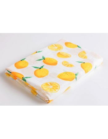 Муслиновая пеленка для новорожденных с бамбуком Diva большая, Lemon Cotton