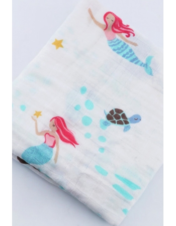 Муслиновая пеленка для новорожденных с бамбуком Diva, Pink Flower