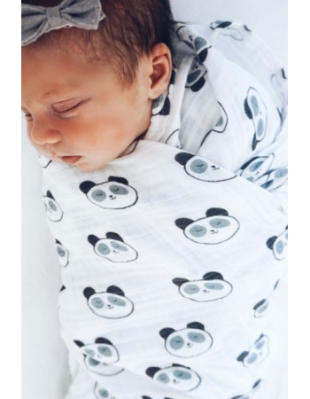 Муслиновая пеленка для новорожденных Diva большая, Panda