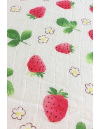 Муслиновая пеленка для новорожденных с бамбуком Diva большая, Strawberry