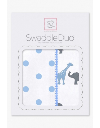 Набор пеленок SwaddleDesigns - Swaddle Duo, Circus Fun Blue