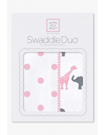 Набор пеленок SwaddleDesigns - Swaddle Duo Circus Fun Pink