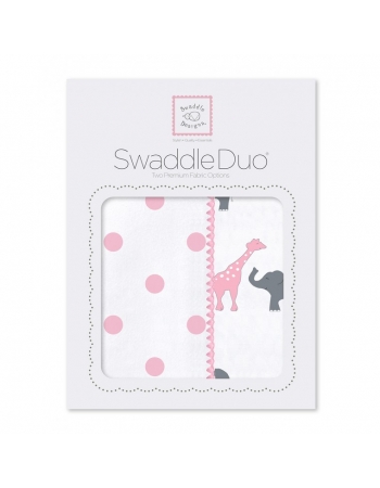 Набор пеленок SwaddleDesigns - Swaddle Duo Circus Fun Pink