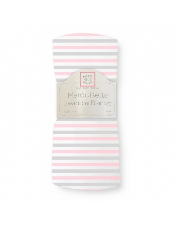 Пеленка детская тонкая Swaddle Designs Маркизет, Simple Stripes Pstl Pink