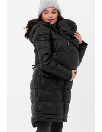 Слингопальто-слингокуртка зимняя пуховая 3 в 1, черная