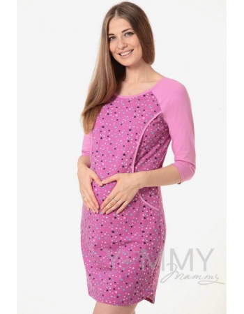 Платье для дома и сна орхидея / звездочки