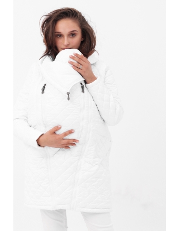 Слингокуртка зимняя 3 в 1, цвет белый стеганая