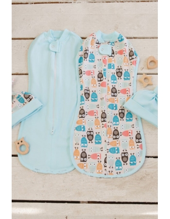 Комплект пеленок-коконов для новорожденных, Owl Laguna