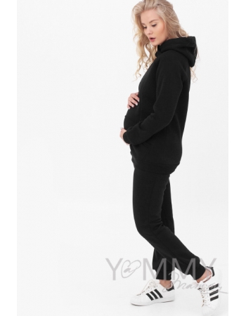 Костюм для беременных и кормящих утепленный, черный