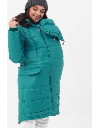 Слингопальто-слингокуртка зимняя 3 в 1, морская волна